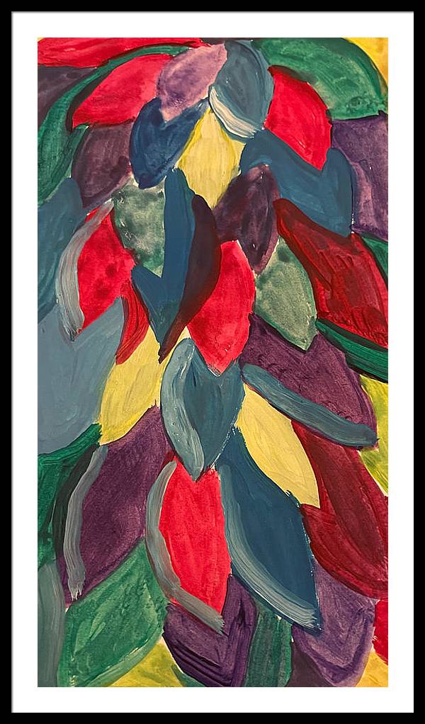 Colorful Leaves Watercolor - Framed Print