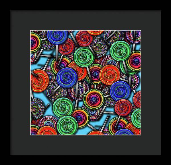 Colorful Lolipops - Framed Print