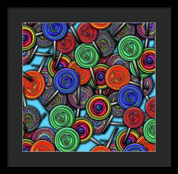 Colorful Lolipops - Framed Print