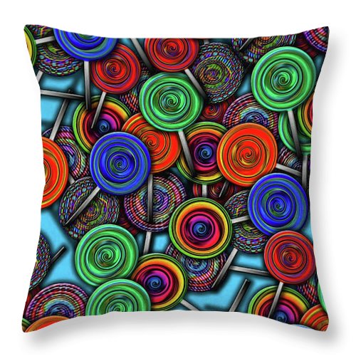 Colorful Lolipops - Throw Pillow