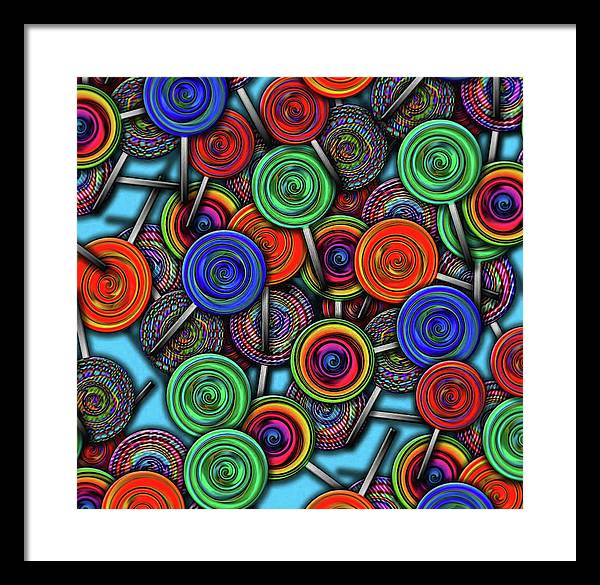 Colorful Lolipops - Framed Print