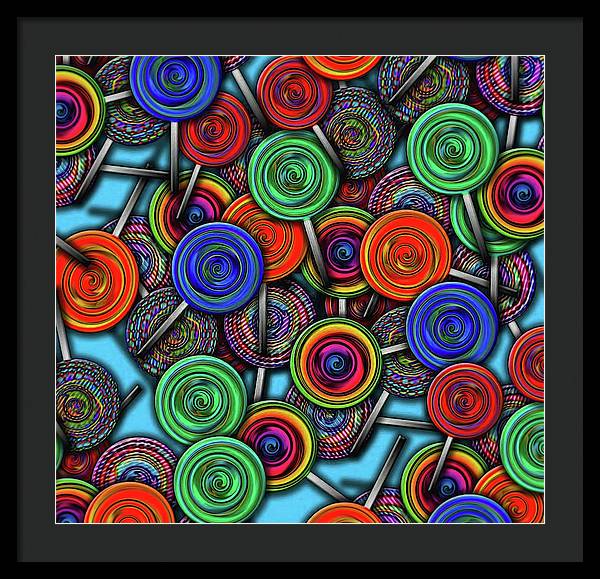 Colorful Lolipops - Framed Print