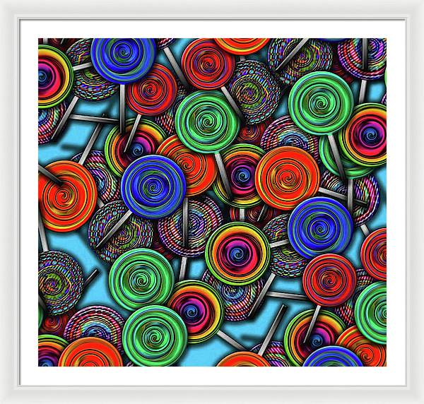 Colorful Lolipops - Framed Print