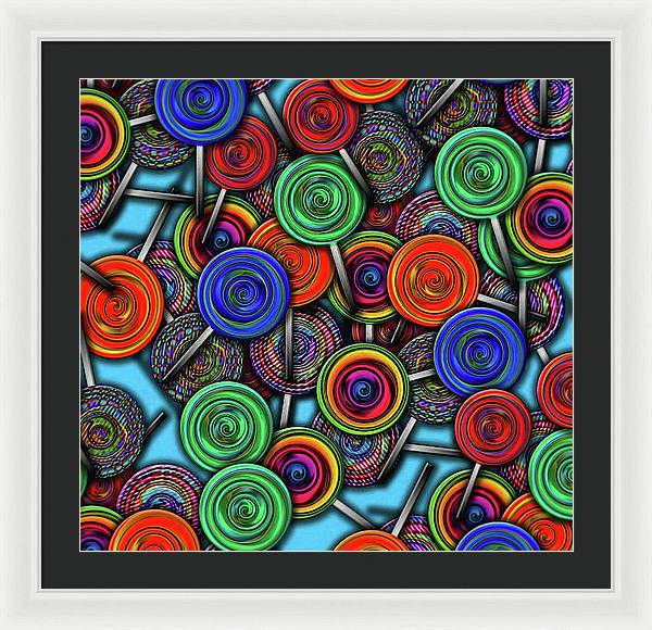 Colorful Lolipops - Framed Print