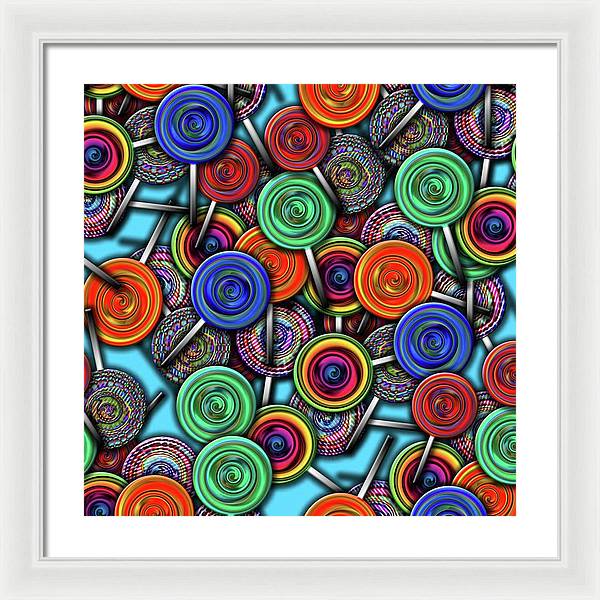 Colorful Lollipops - Framed Print