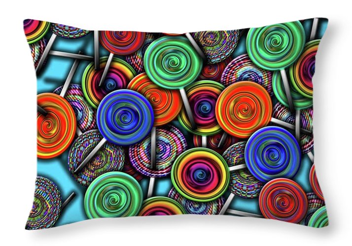 Colorful Lollipops - Throw Pillow