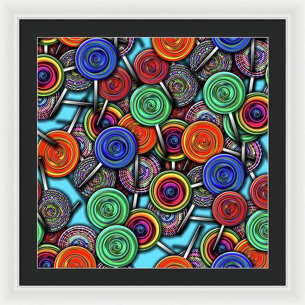 Colorful Lollipops - Framed Print