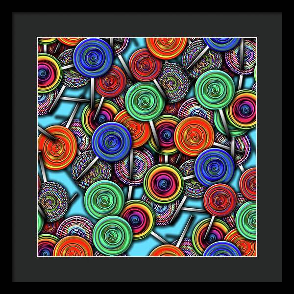 Colorful Lollipops - Framed Print