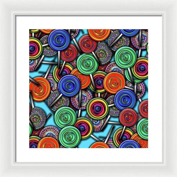 Colorful Lollipops - Framed Print