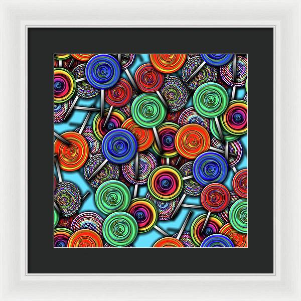Colorful Lollipops - Framed Print