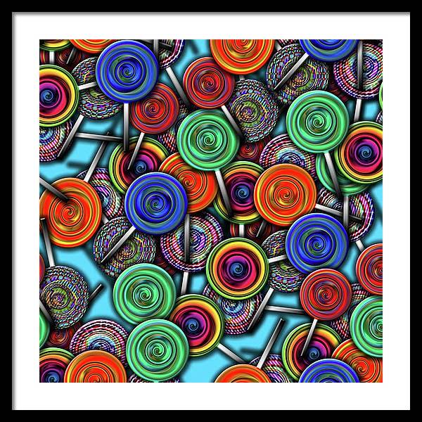 Colorful Lollipops - Framed Print