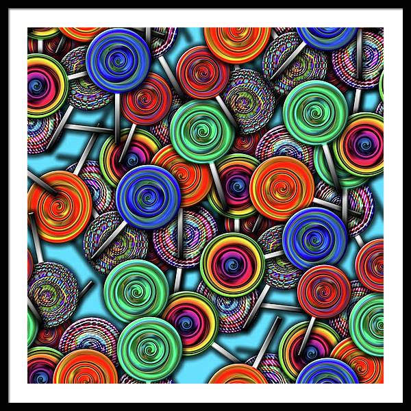 Colorful Lollipops - Framed Print