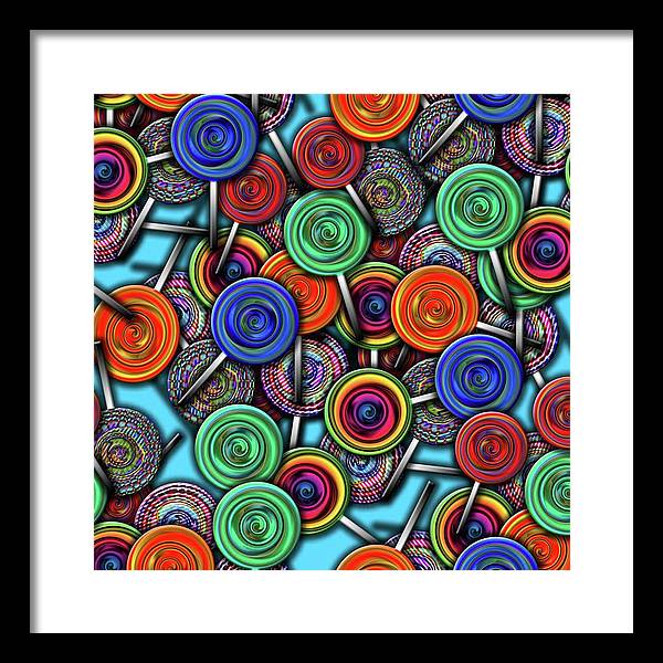 Colorful Lollipops - Framed Print