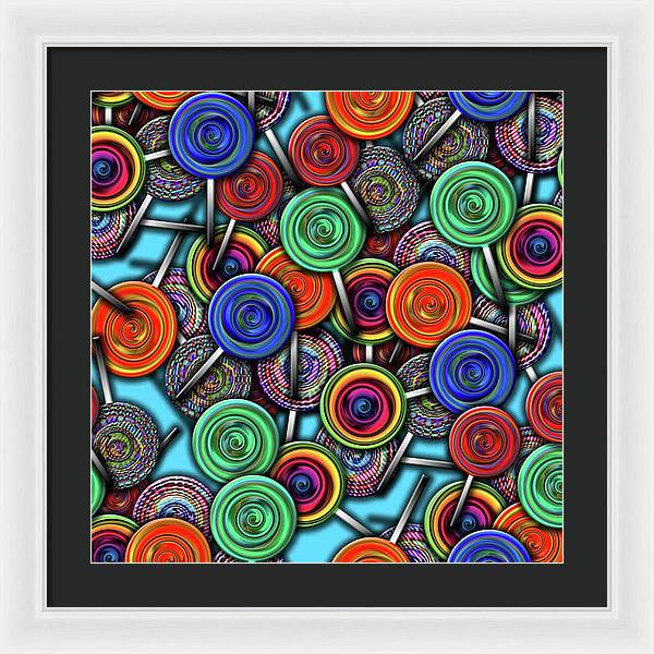 Colorful Lollipops - Framed Print
