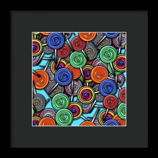 Colorful Lollipops - Framed Print