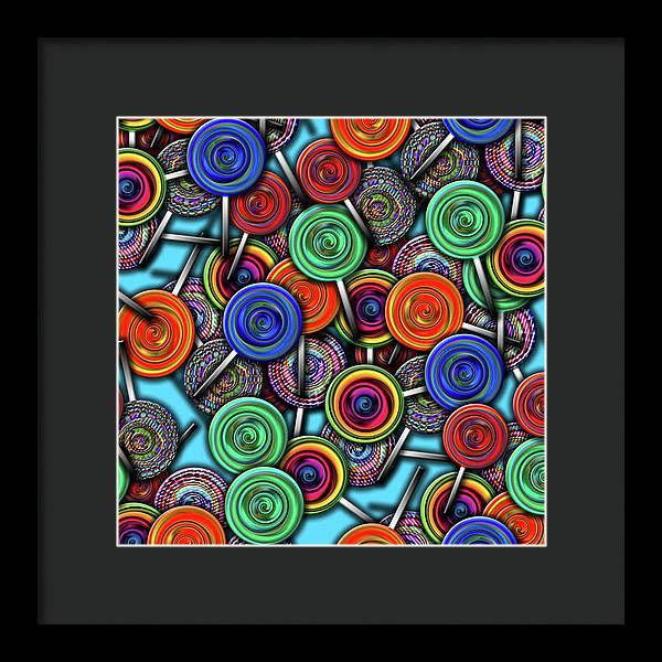 Colorful Lollipops - Framed Print