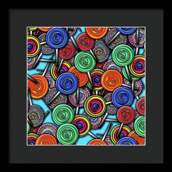 Colorful Lollipops - Framed Print