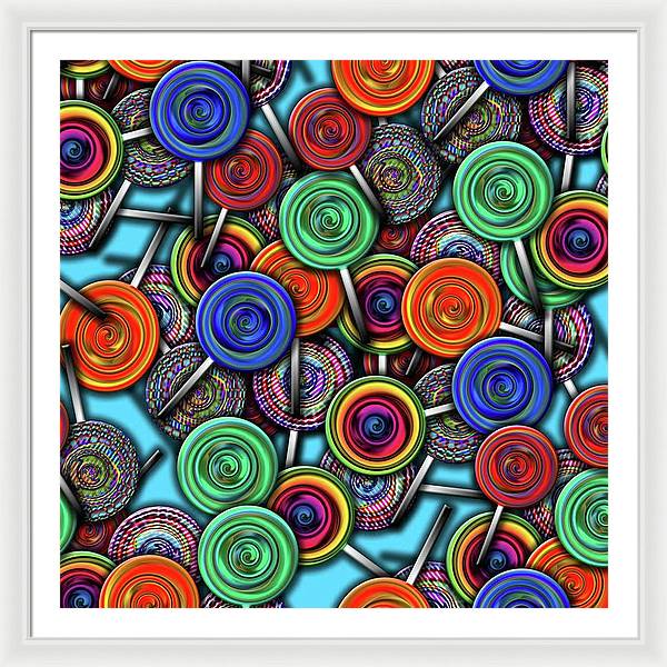 Colorful Lollipops - Framed Print