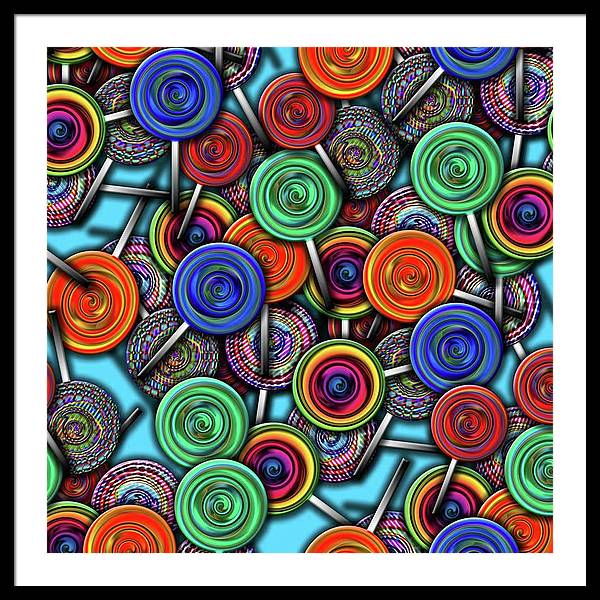 Colorful Lollipops - Framed Print