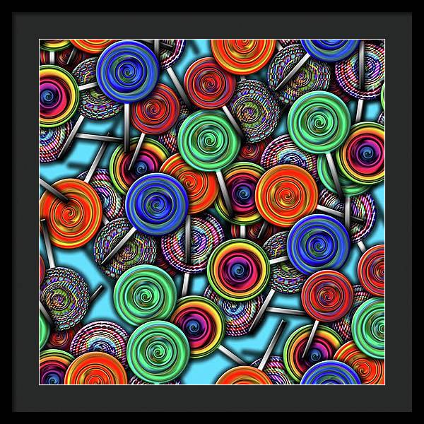 Colorful Lollipops - Framed Print
