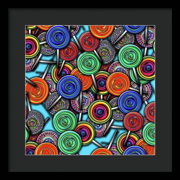 Colorful Lollipops - Framed Print