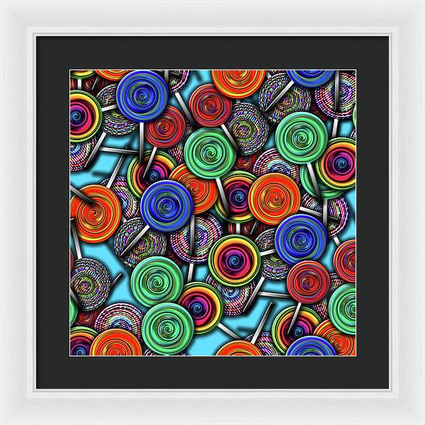 Colorful Lollipops - Framed Print