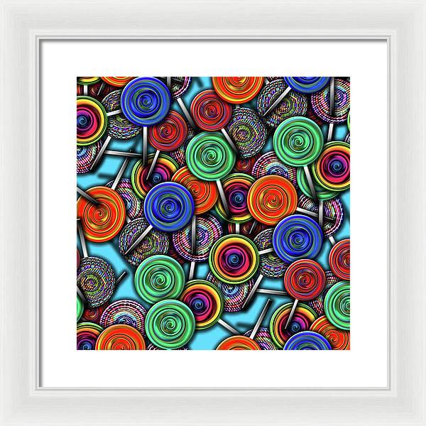 Colorful Lollipops - Framed Print