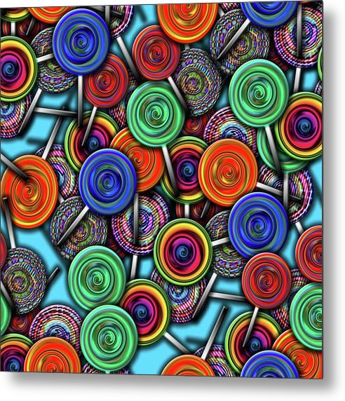 Colorful Lollipops - Metal Print