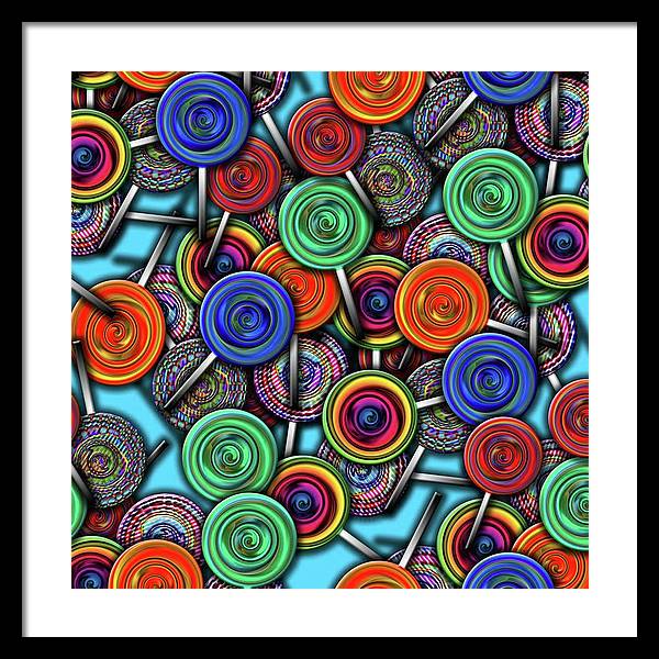 Colorful Lollipops - Framed Print
