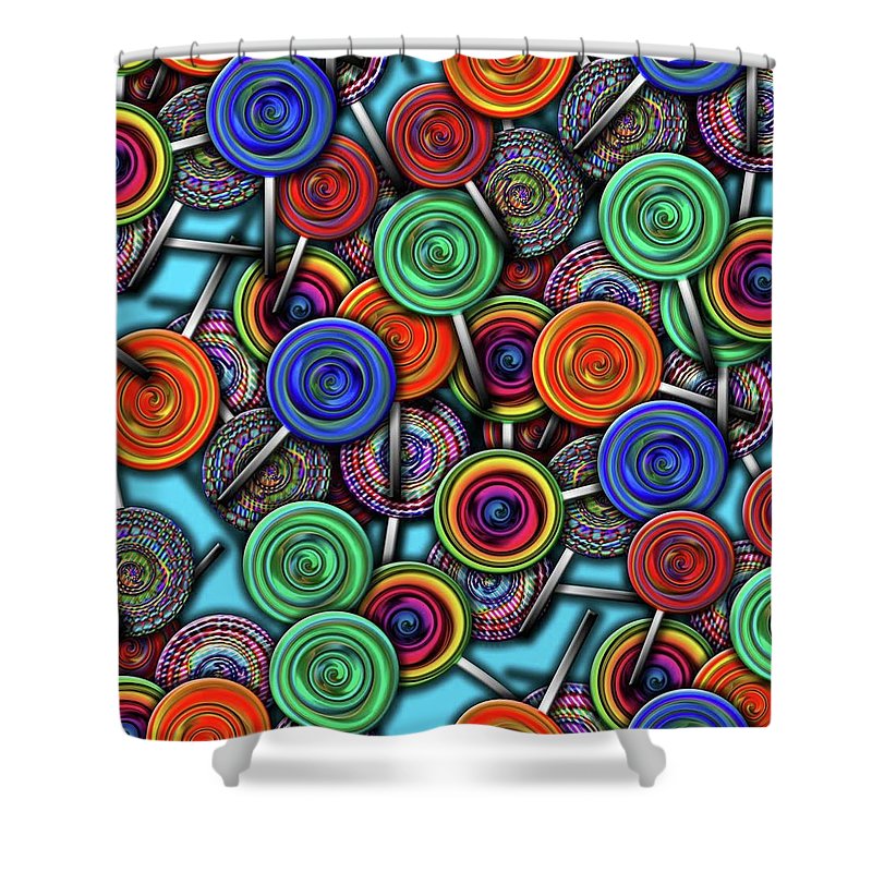 Colorful Lollipops - Shower Curtain