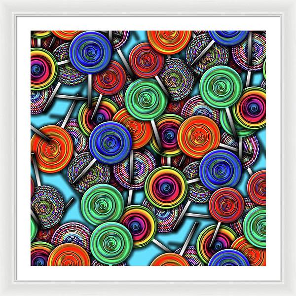 Colorful Lollipops - Framed Print