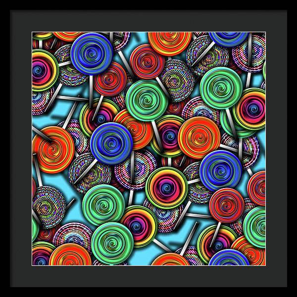 Colorful Lollipops - Framed Print