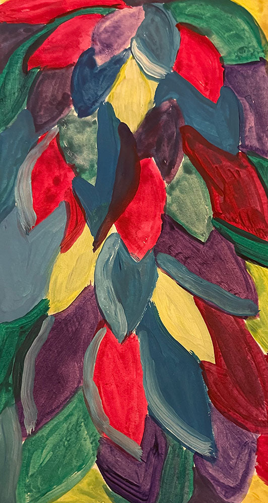 Colorful leaves Watercolor Digital Image Download