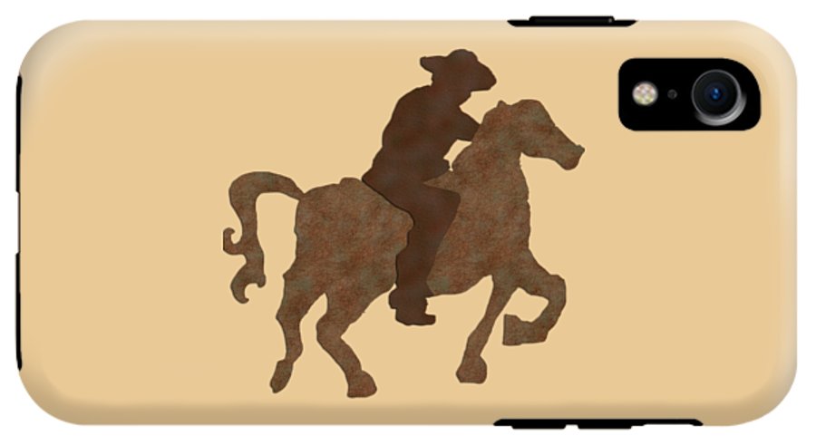 Cowboy On A Horse - Phone Case