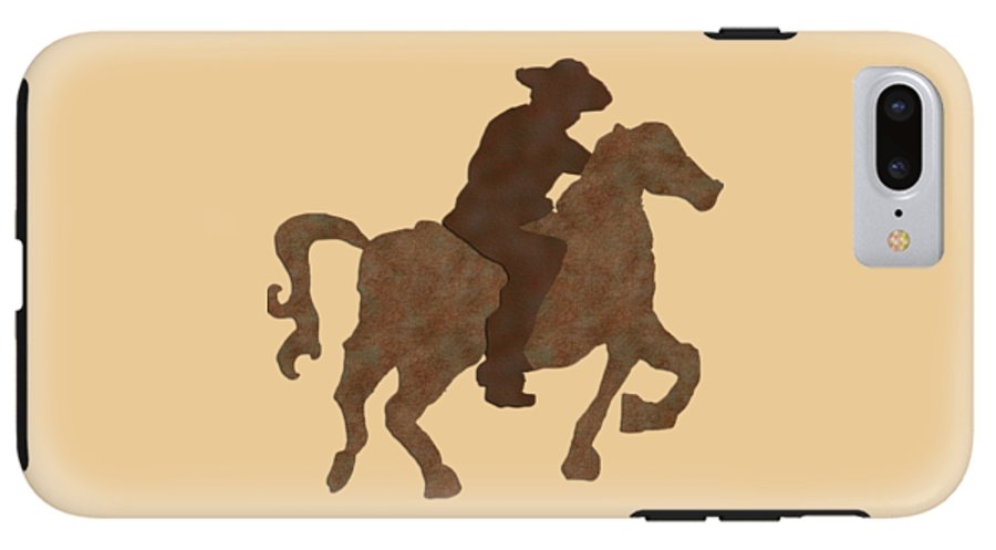 Cowboy On A Horse - Phone Case