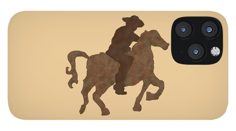 Cowboy On A Horse - Phone Case
