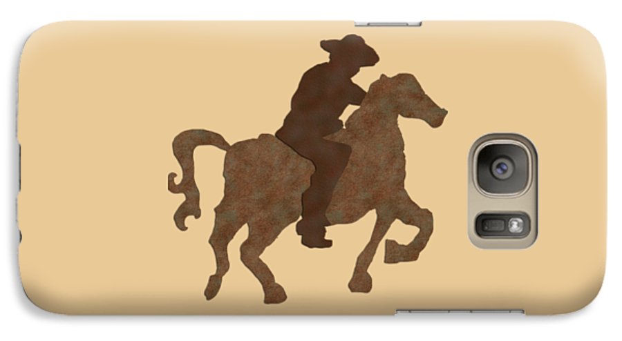 Cowboy On A Horse - Phone Case