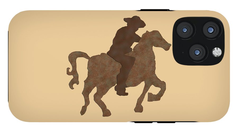 Cowboy On A Horse - Phone Case