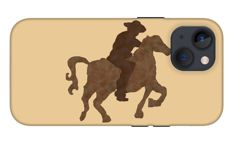 Cowboy On A Horse - Phone Case