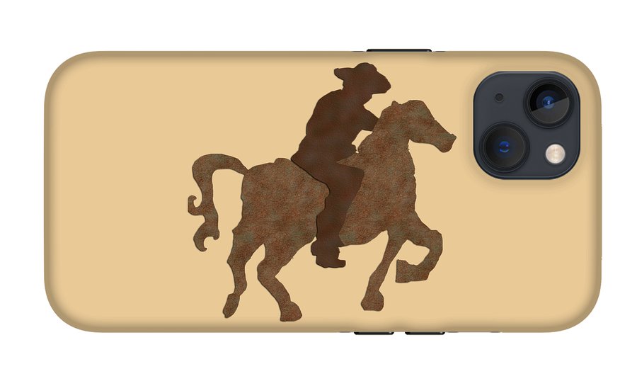 Cowboy On A Horse - Phone Case