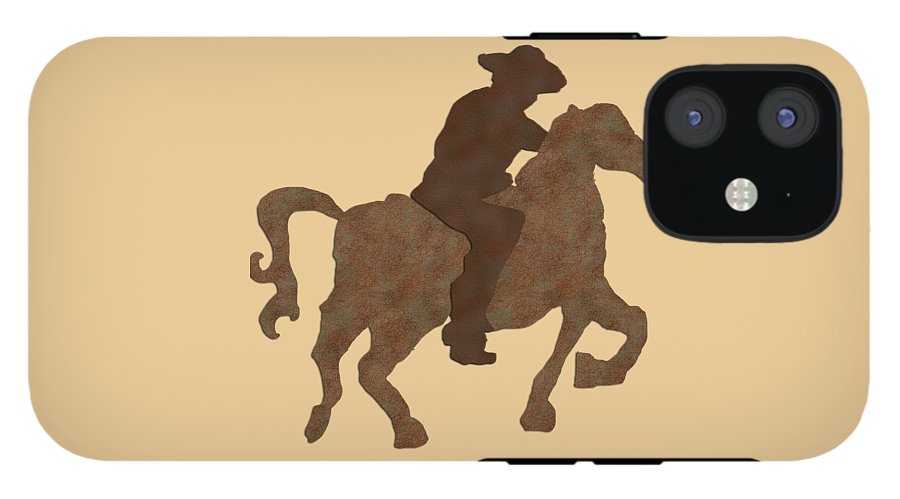Cowboy On A Horse - Phone Case