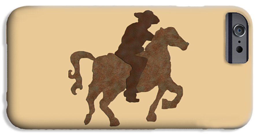 Cowboy On A Horse - Phone Case