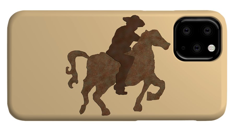 Cowboy On A Horse - Phone Case