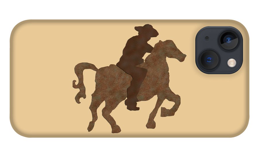Cowboy On A Horse - Phone Case