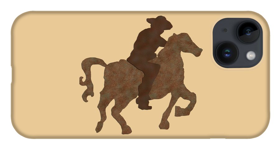 Cowboy On A Horse - Phone Case