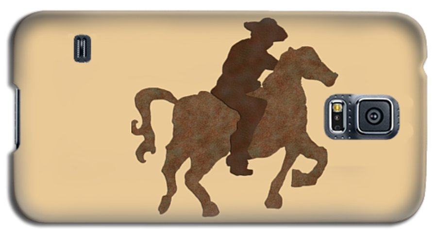 Cowboy On A Horse - Phone Case