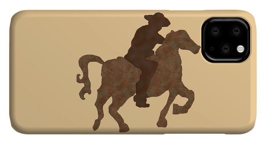Cowboy On A Horse - Phone Case