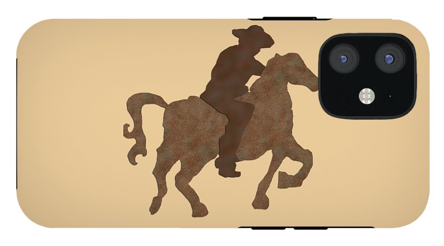 Cowboy On A Horse - Phone Case