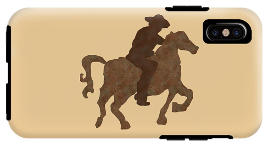 Cowboy On A Horse - Phone Case