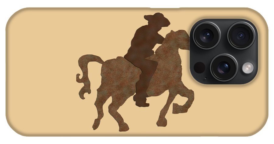 Cowboy On A Horse - Phone Case